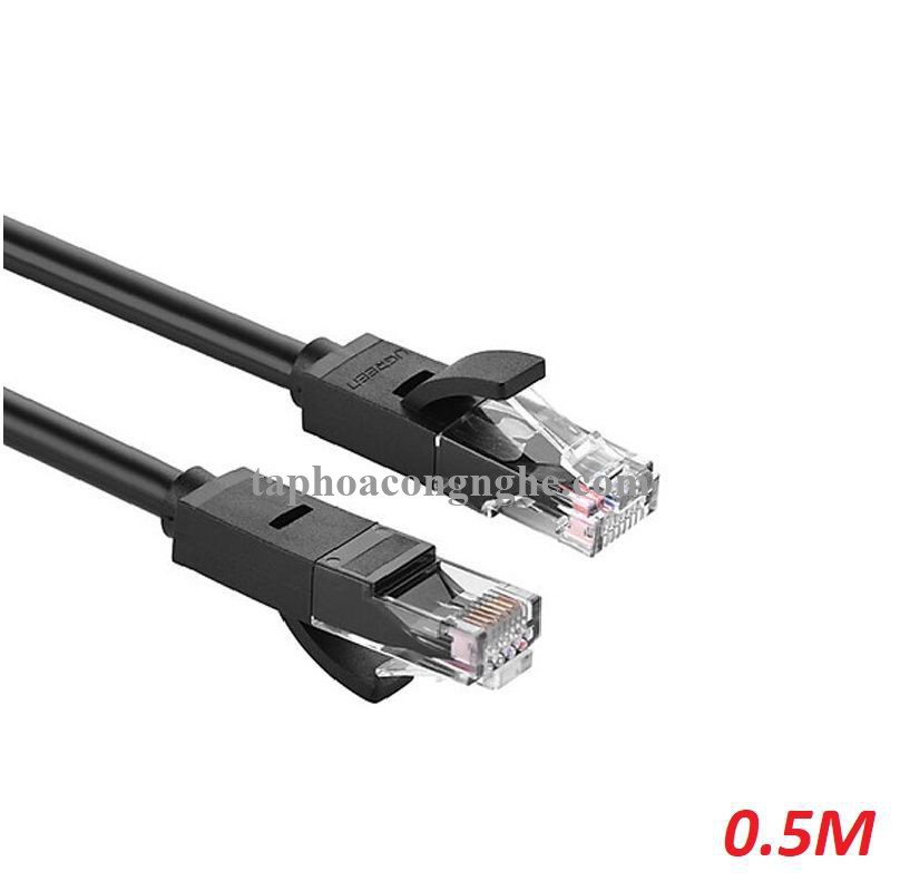 Ugreen 20158 0.5M màu đen cáp mạng cat6 utp gigabit nw102 30020158